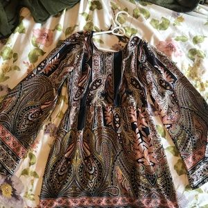 Beautiful long sleeved, open back Dress